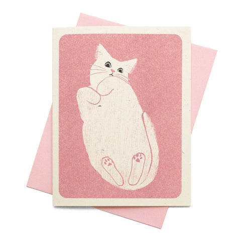 Cat on Glass - Risograph Card