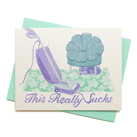 This Really Sucks - Risograph Greeting Card