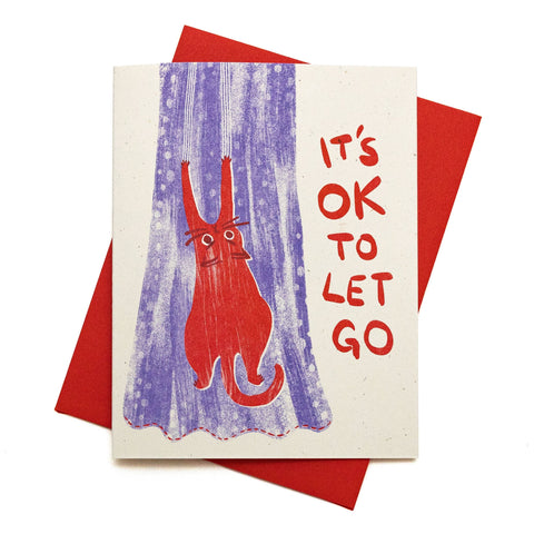 It's OK To Let Go - Risograph Card