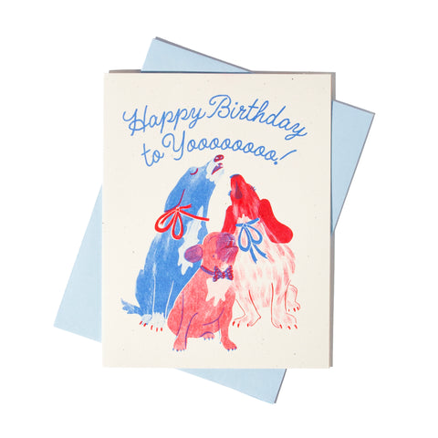 Happy Birthday to Yooooooo! - Risograph Card