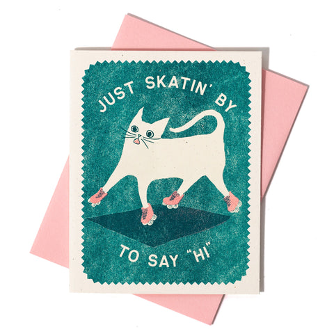 Just Skatin' By - Risograph Card