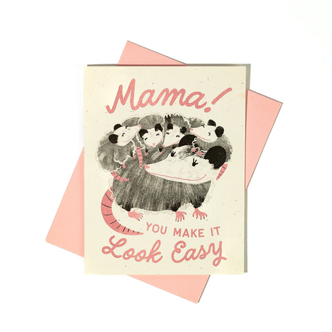 Mama Possum - Risograph Mother's Day Card