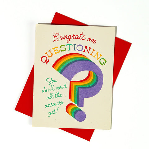 Congrats on Questioning - Risograph Greeting Card