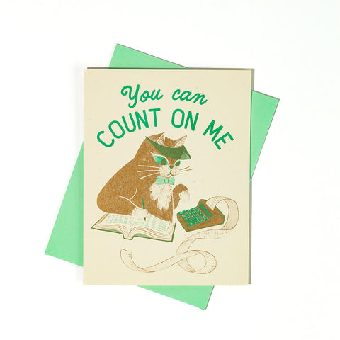 You Can Count on Me - Risograph Greeting Card