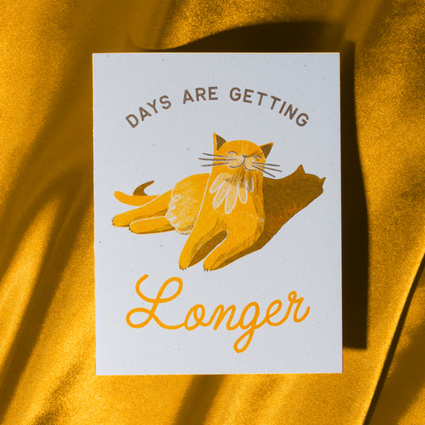 Days Are Getting Longer - Risograph Card