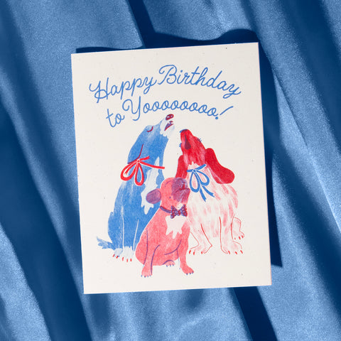 Happy Birthday to Yooooooo! - Risograph Card