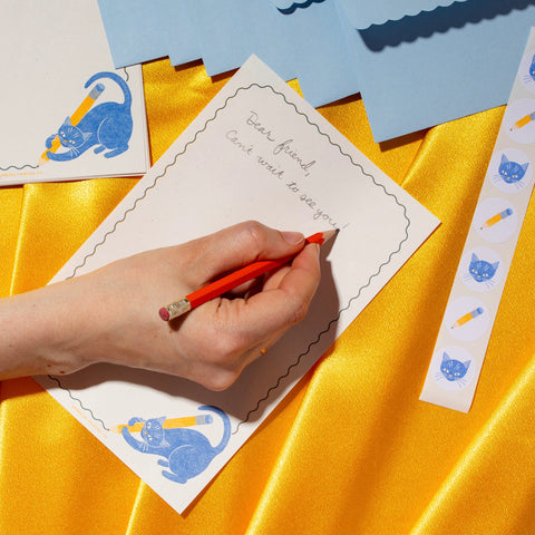 Pencil Cat Letter Writing Set
