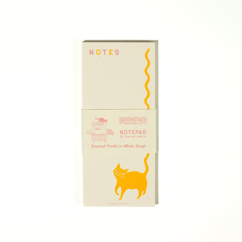 Squiggle Tail Cat - Risograph Notepad