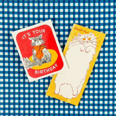 Scratch Pad Cat - Risograph Notepad