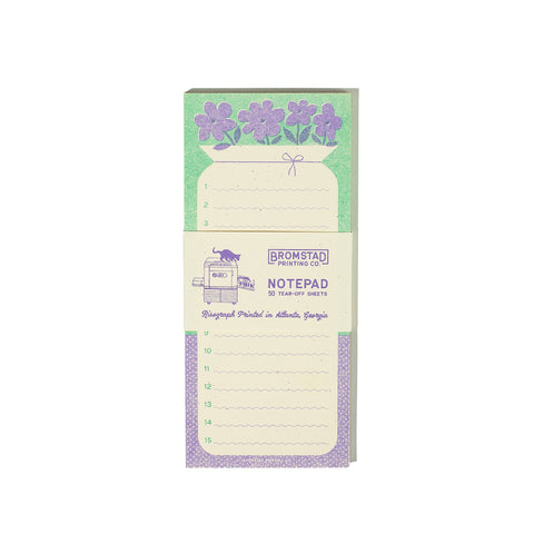Vase of Flowers - Risograph Notepad