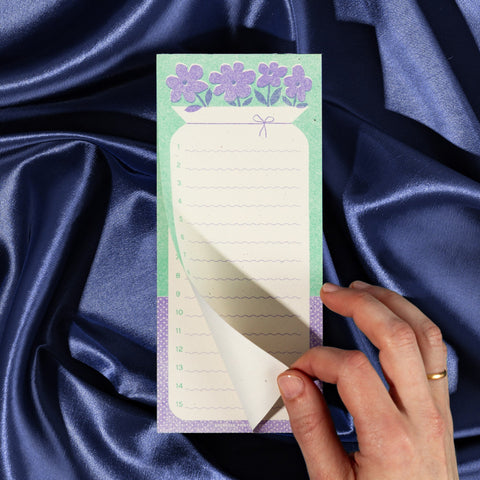 Vase of Flowers - Risograph Notepad