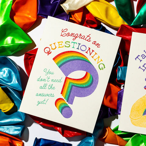 Congrats on Questioning - Risograph Greeting Card