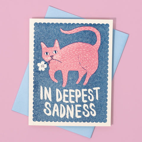 In Deepest Sadness - Risograph Sympathy Card