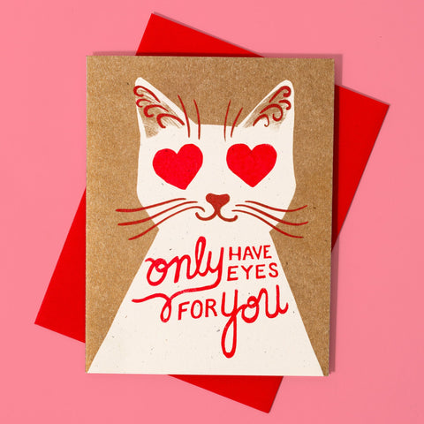 Only Have Eyes For You - Risograph Card