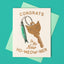 Congrats to the New Ho-Meow-Ner - Risograph Greeting Card