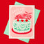 Let's Eat Cake Cat - Risograph Birthday Card