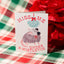 Hiss Me Under the Mistletoe - Risograph Christmas Card