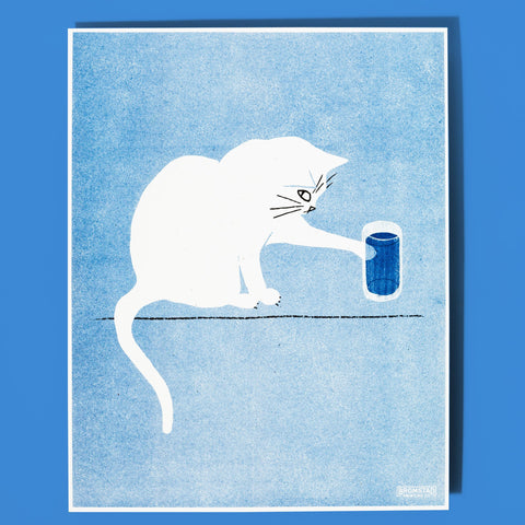 Water Glass - Risograph Print