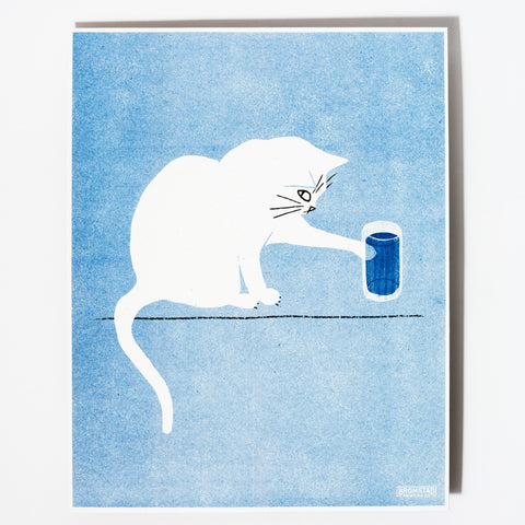 Water Glass - Risograph Print