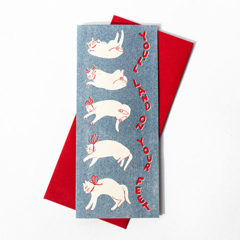 You'll Land on Your Feet - Risograph Greeting Card