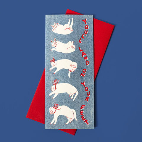 You'll Land on Your Feet - Risograph Greeting Card
