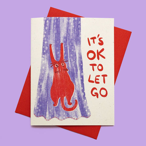 It's OK To Let Go - Risograph Card