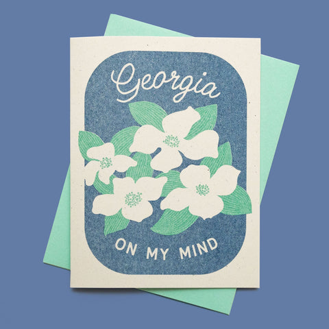 Georgia On My Mind- Risograph Card