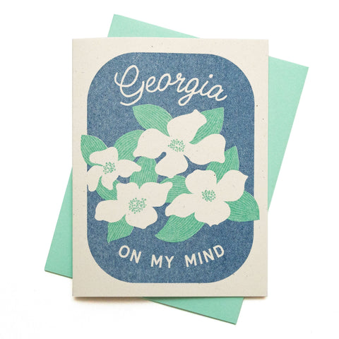 Georgia On My Mind- Risograph Card