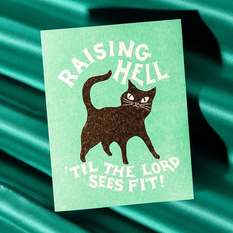 Raising Hell - Risograph Card
