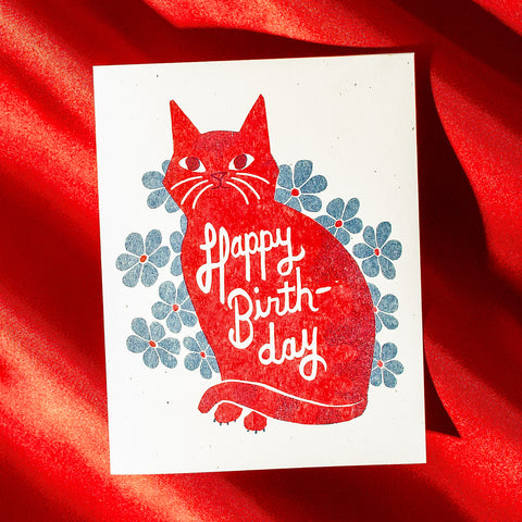 Happy Birth-day - Risograph Card