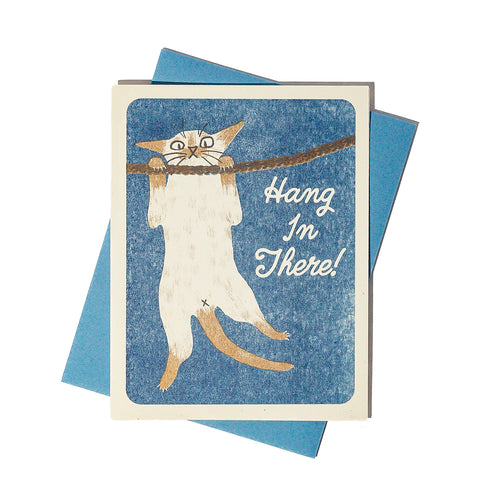 Hang In There! - Risograph Card