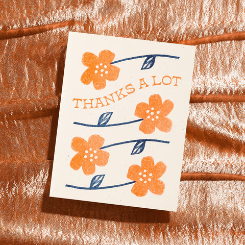 Thanks A Lot - Risograph Greeting Card