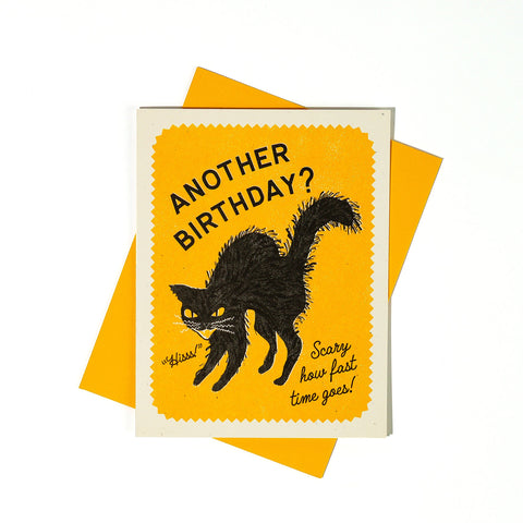 Another Birthday? Hisss! - Risograph Card