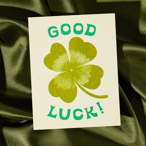Good Luck - Risograph Card