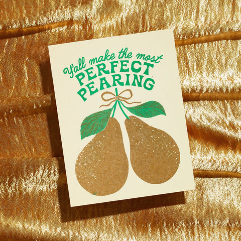 Perfect Pearing - Risograph Wedding Card