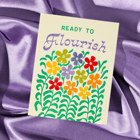 Ready to Flourish - Risograph Greeting Card