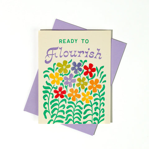 Ready to Flourish - Risograph Greeting Card