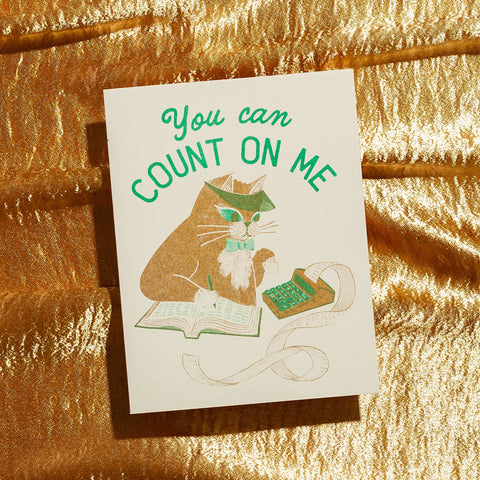 You Can Count on Me - Risograph Greeting Card