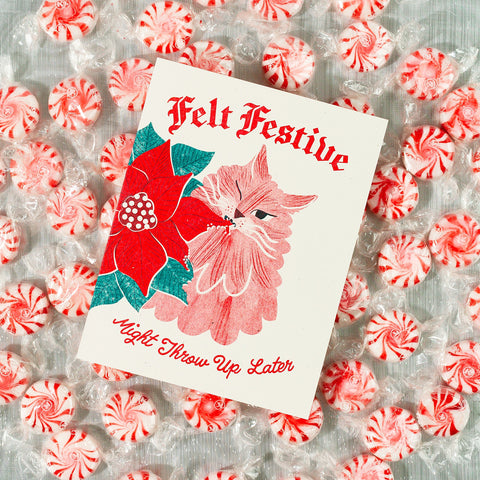 Felt Festive - Risograph Holiday Card