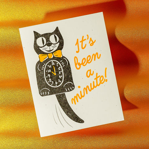 It's Been a Minute - Risograph Greeting Card