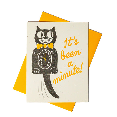 It's Been a Minute - Risograph Greeting Card