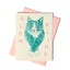 Slow Blink Cat - Risograph Greeting Card