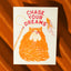 Chase Your Dreams Cat - Risograph Greeting Card