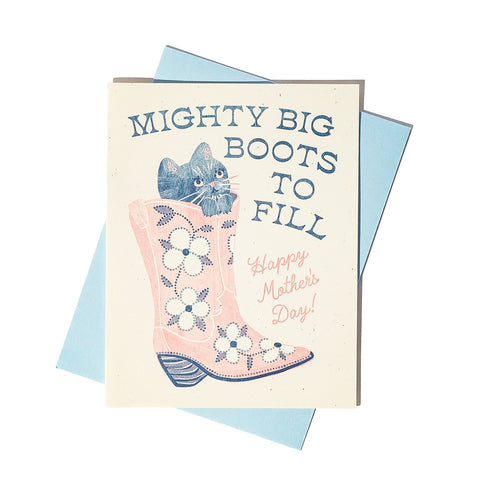 Mighty Big Boots - Risograph Mother's Day Card