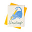 Greetings Pencil Cat - Risograph Card