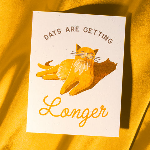 Days Are Getting Longer - Risograph Card