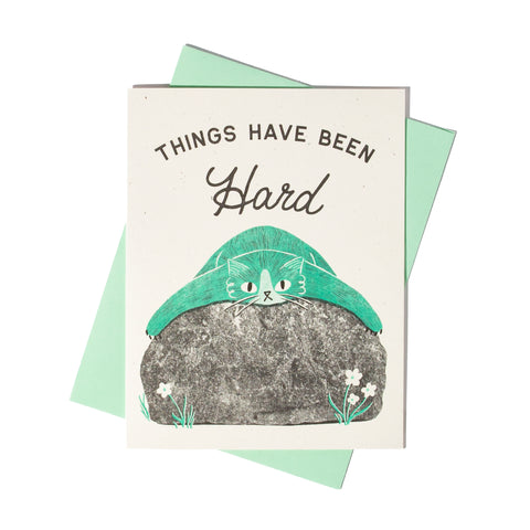 Things Have Been Hard - Risograph Card