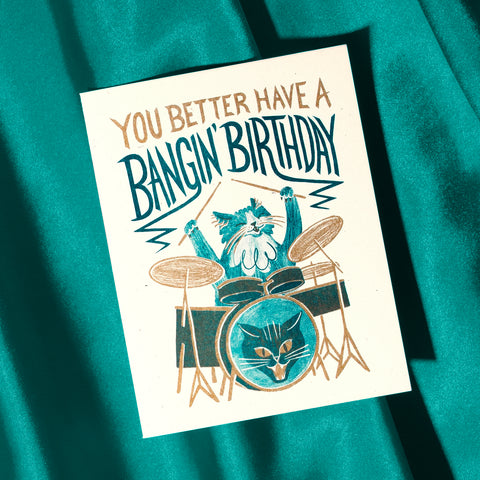 Bangin' Birthday - Risograph Card