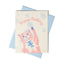 Bubbles Birthday Cat  - Risograph Card
