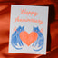 Anniversary Heart Cats - Risograph Card